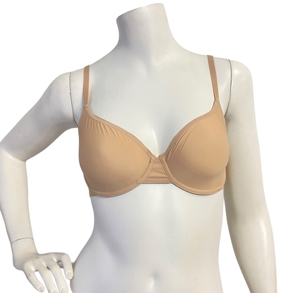 Smoothez by Aerie 32D Bra Full Coverage Sheer Mesh Unlined Underwire In Nude - Picture 1 of 6